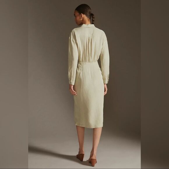 Anthropologie - V-Neck Knot Front Midi Dress size 8 - Picture 3 of 7